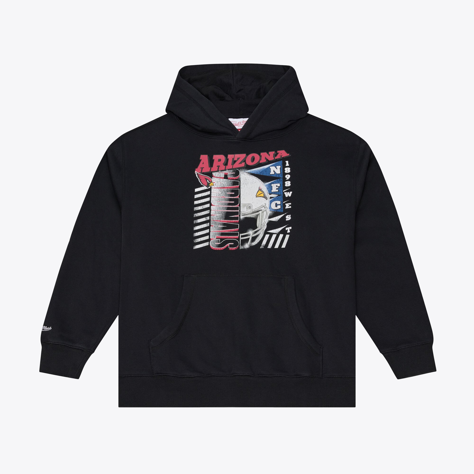 Sweat à capuche en polaire graphique noir Mitchell & Ness Arizona Cardinals Core Essentials Street pour homme