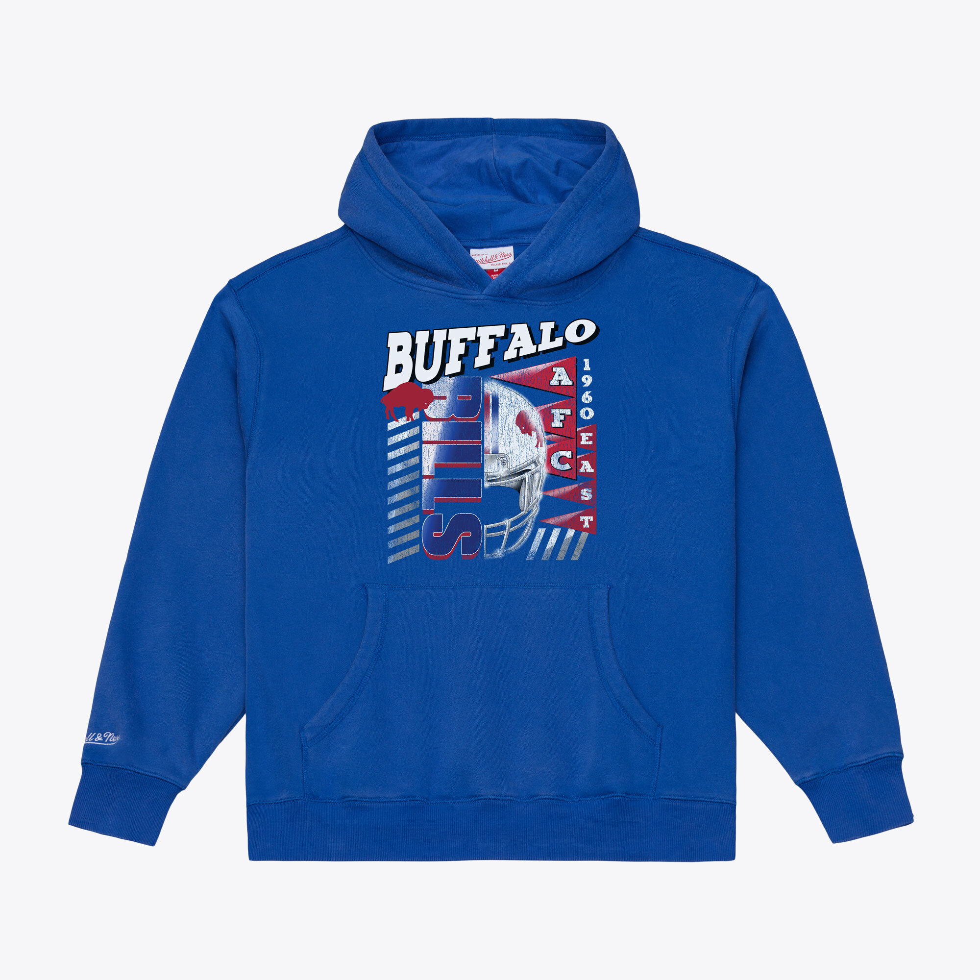 Men's Mitchell & Ness  Royal Buffalo Bills Core Essentials Street Graphic Fleece Hoodie