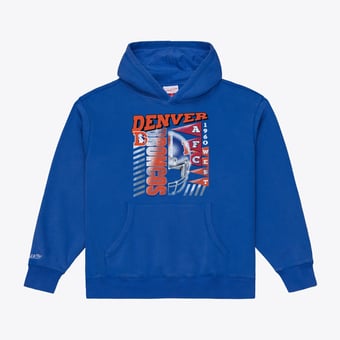 Men's Mitchell & Ness  Royal Denver Broncos Core Essentials Street Graphic Fleece Hoodie
