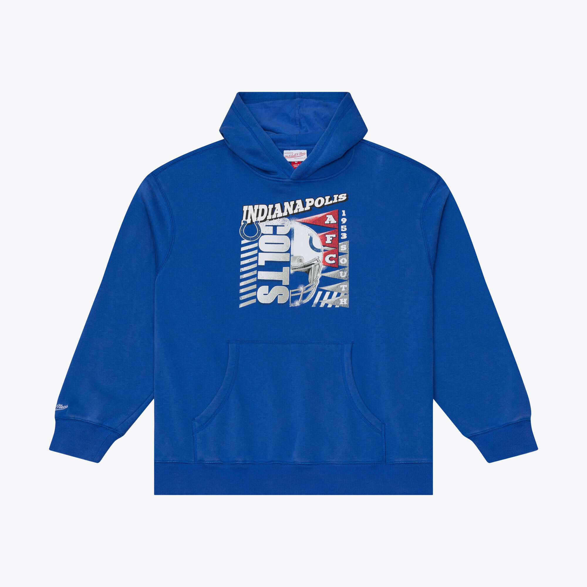 Men's Mitchell & Ness  Royal Indianapolis Colts Core Essentials Street Graphic Fleece Hoodie