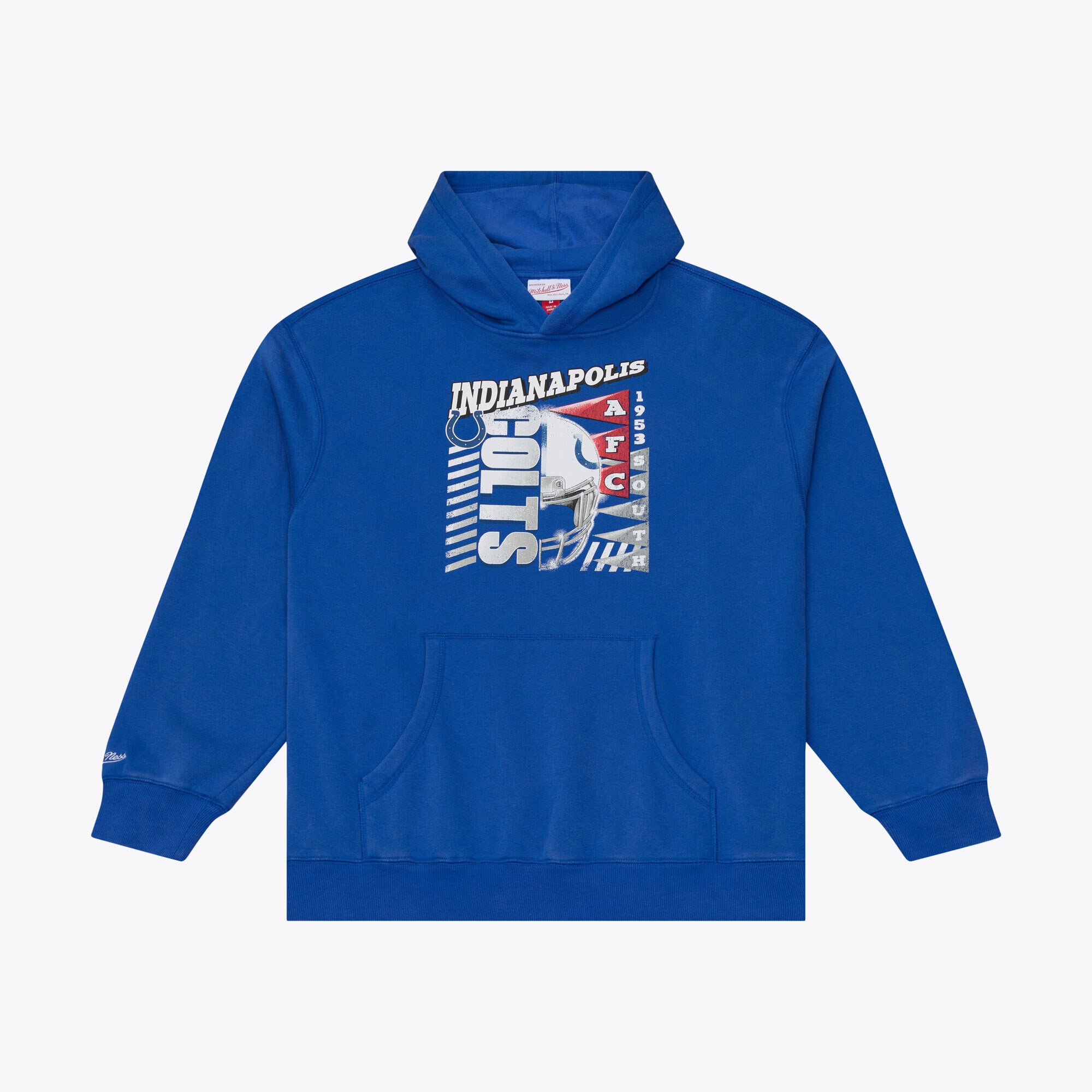 Sweat à capuche en polaire Mitchell & Ness Royal Indianapolis Colts Core Essentials Street Graphic pour homme