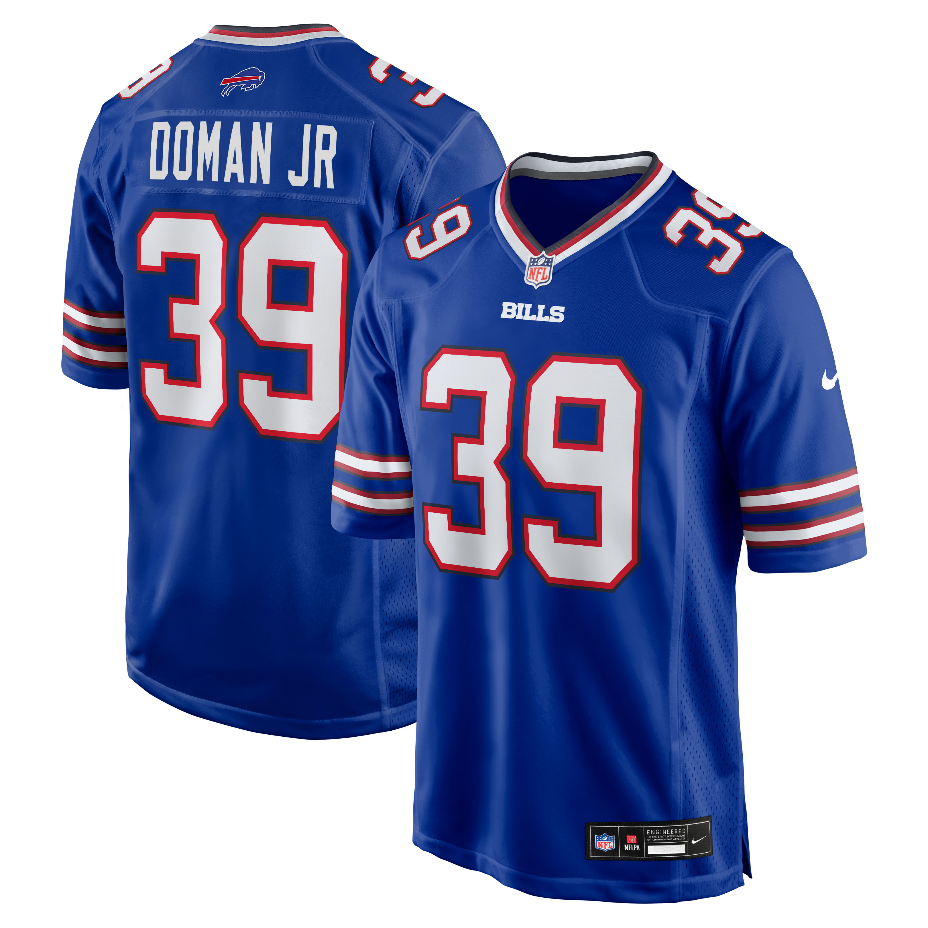 Men's Nike Tommy Doman Jr Royal Buffalo Bills Team Game Jersey
