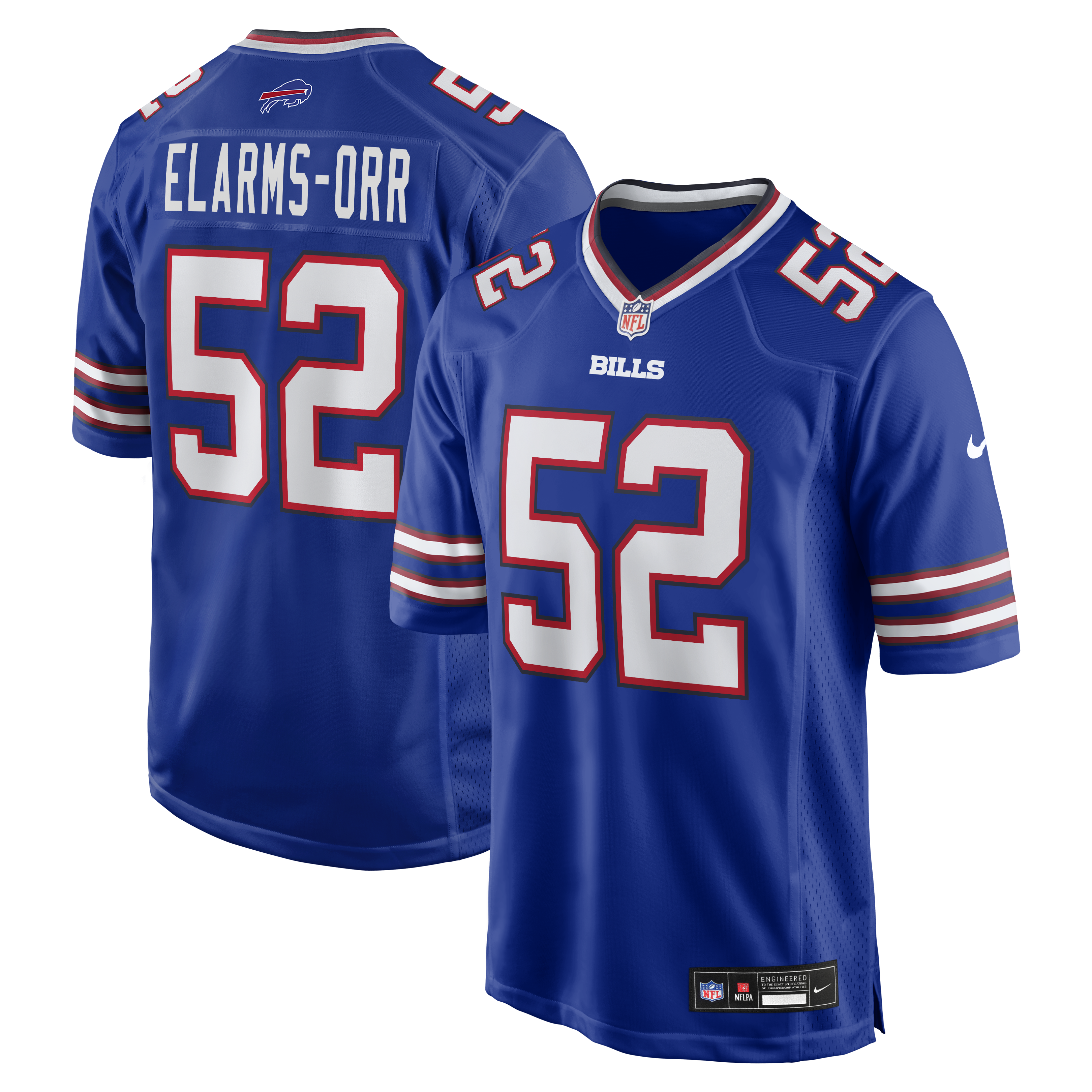 Men's Nike Kaleb Elarms-Orr Royal Buffalo Bills Team Game Jersey