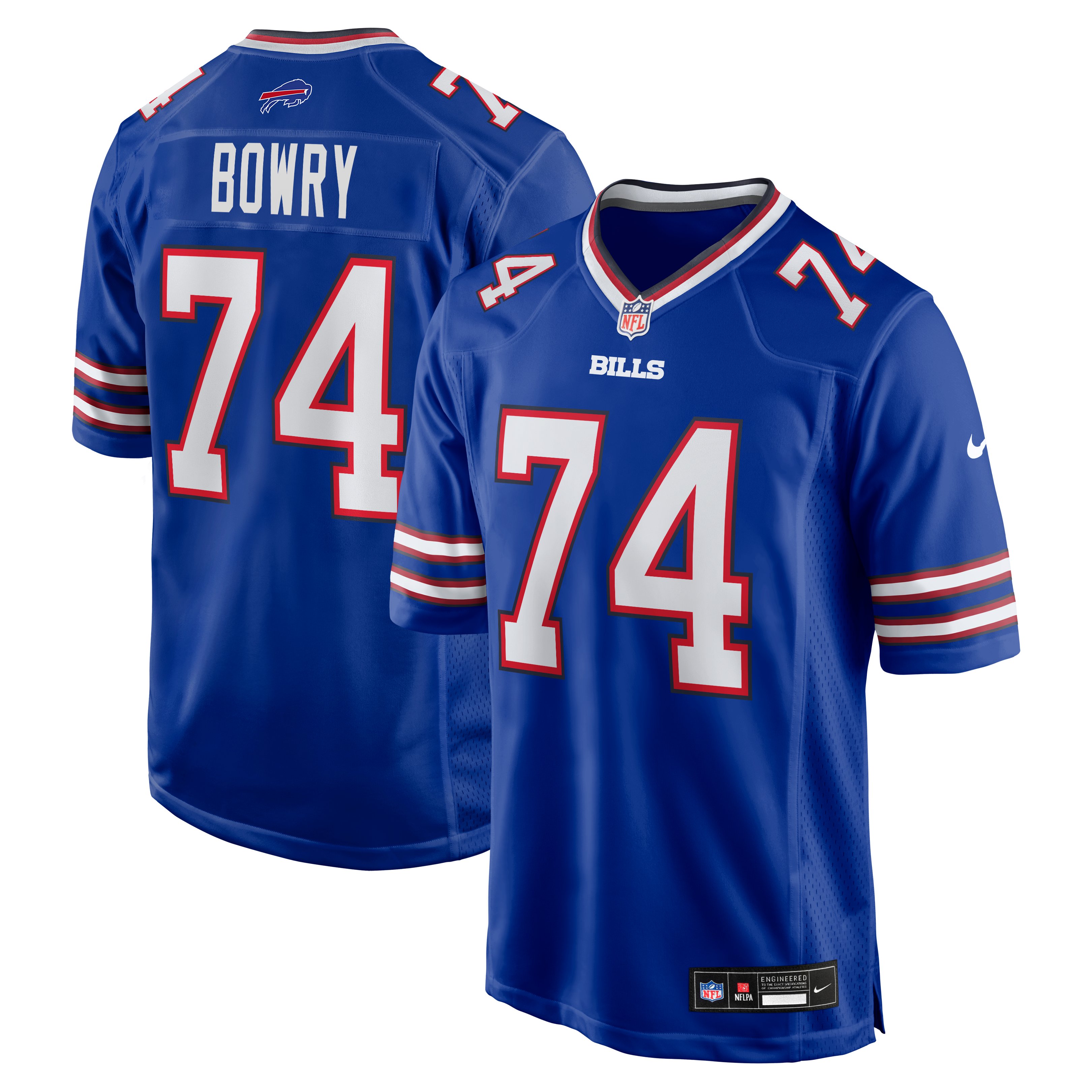 Men's Nike Jude Bowry Royal Buffalo Bills Team Game Jersey