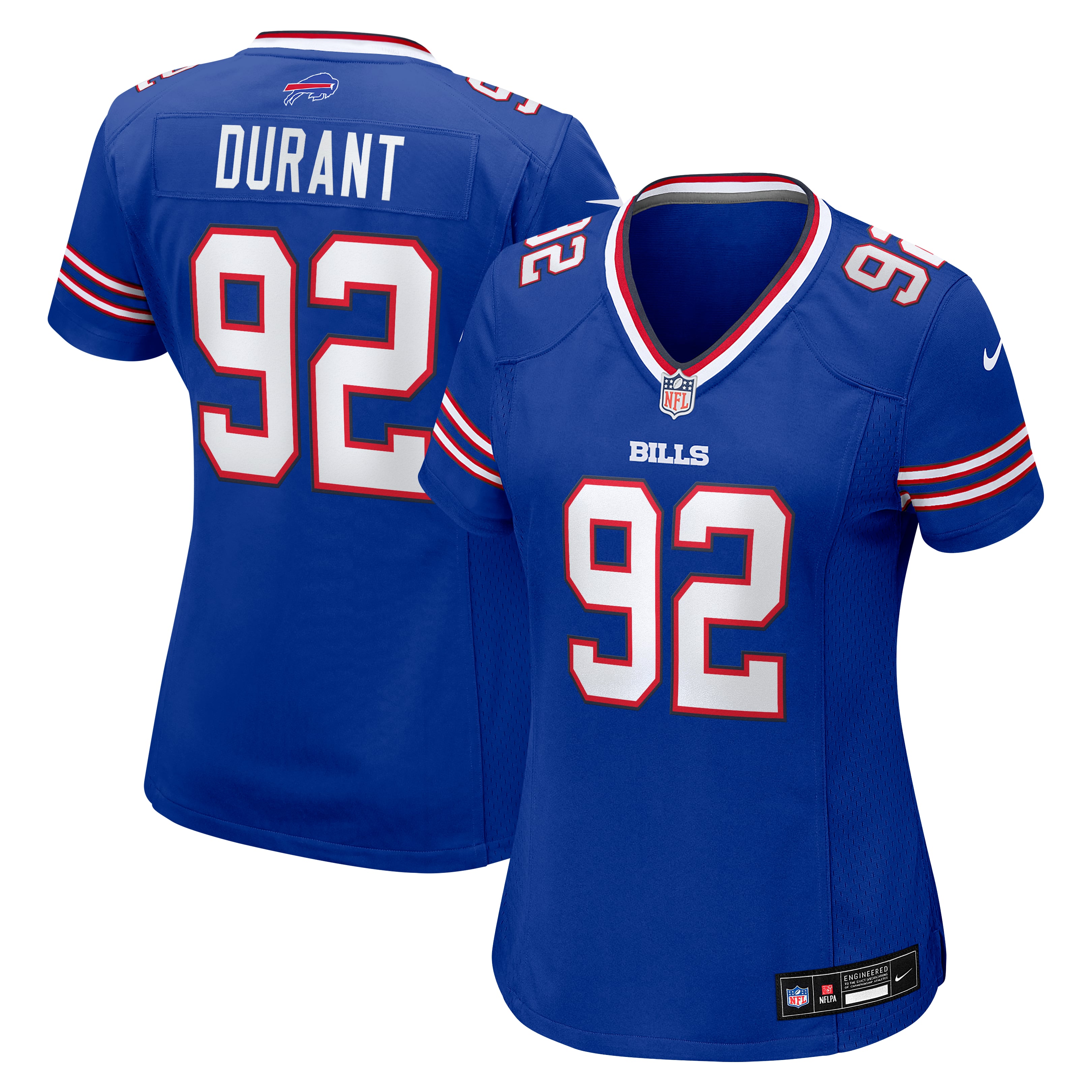 Women's Nike Zane Durant  Royal Buffalo Bills Team Game Jersey
