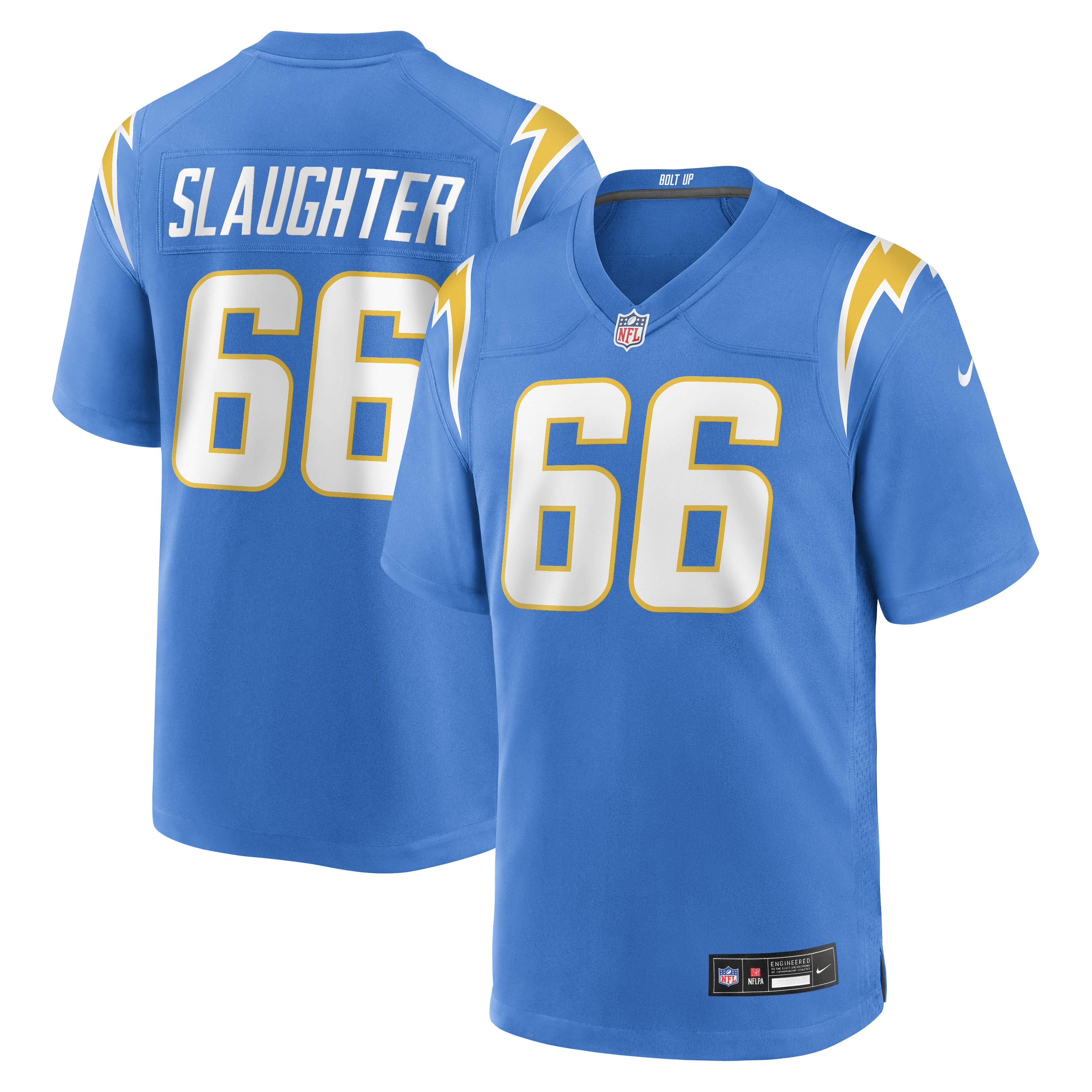 Men's Nike Jake Slaughter Powder Blue Los Angeles Chargers Team Game Jersey