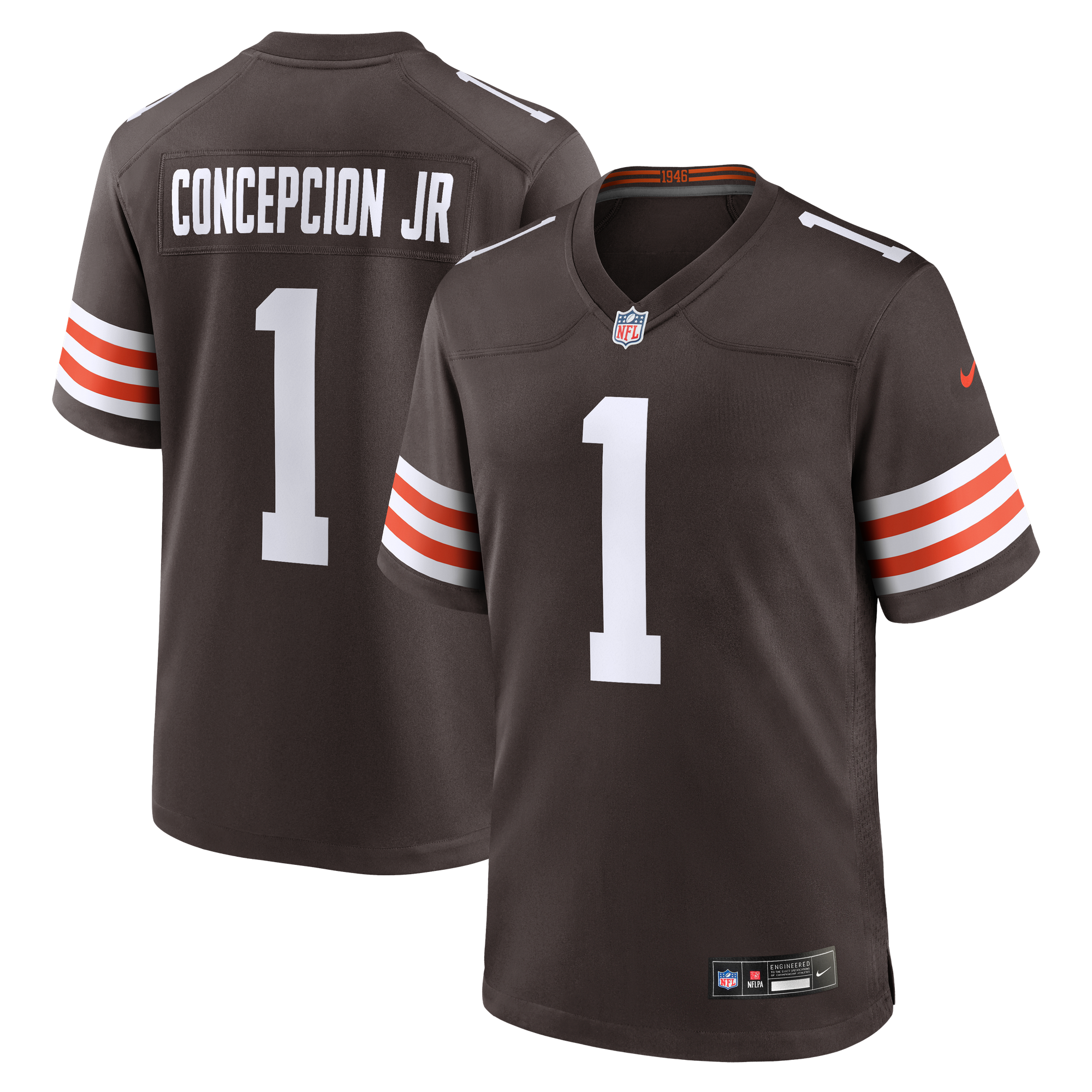 Camiseta Nike Game de la 1ª equipación del Cleveland Browns - Marrón - KC Concepcion - Hombre
