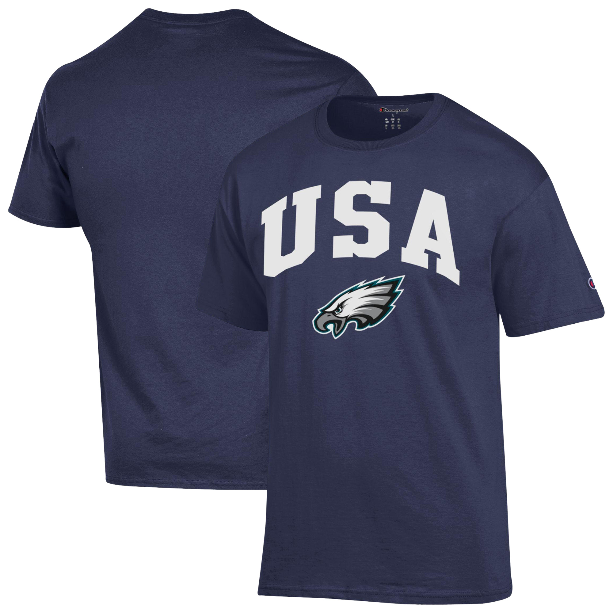 Men's Champion Navy Philadelphia Eagles Americana T-Shirt