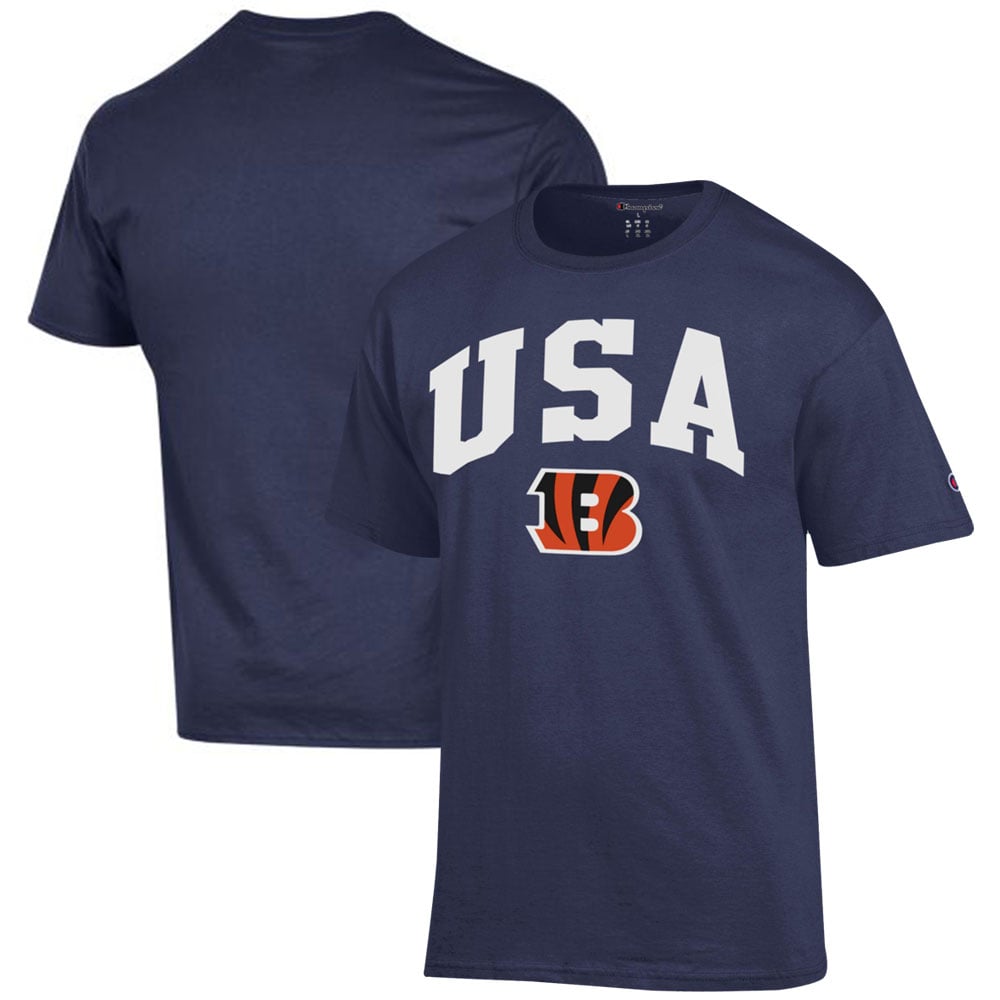 Men’s Champion Navy Cincinnati Bengals Americana T-Shirt Men’s Champion Navy Cincinnati Bengals Americana T-Shirt