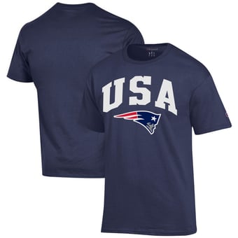 Men's Champion Navy New England Patriots Americana T-Shirt