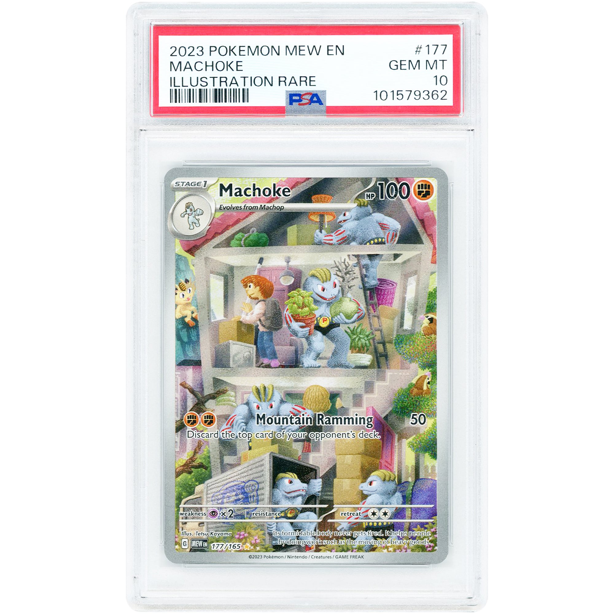 Machoke 2023 Pokemon 151 Illustration Rare #177 PSA Authenticated 10 Card
