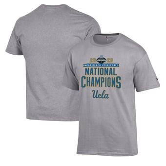 Unisex Champion Gray UCLA Bruins 2026 NCAA Beach Volleyball National Champions T-Shirt