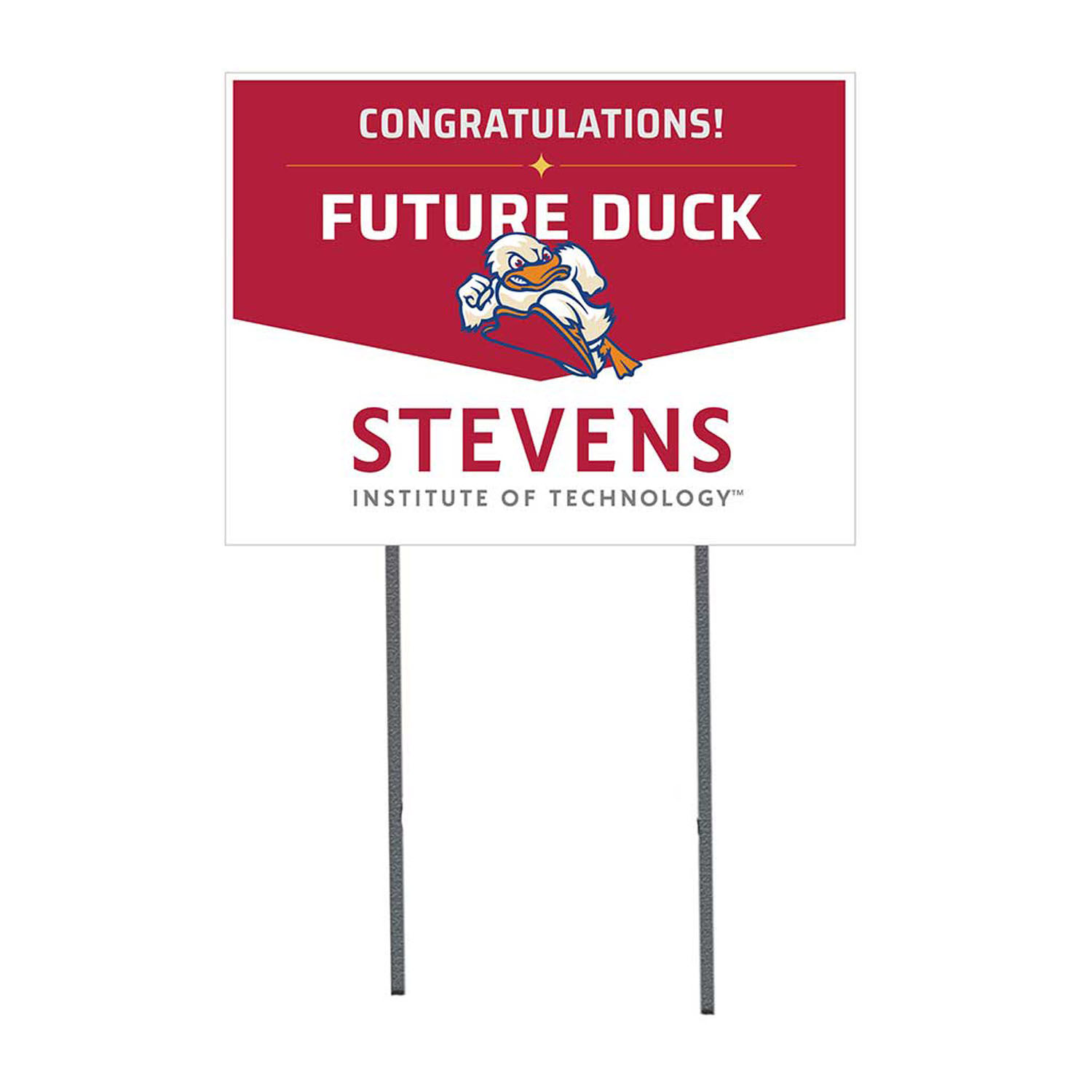 Jardine Stevens Institute of Technology Ducks Future Duck 18" x 24" Yard Sign