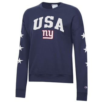 Women's Champion Navy New York Giants Star Spangled Sweatshirt