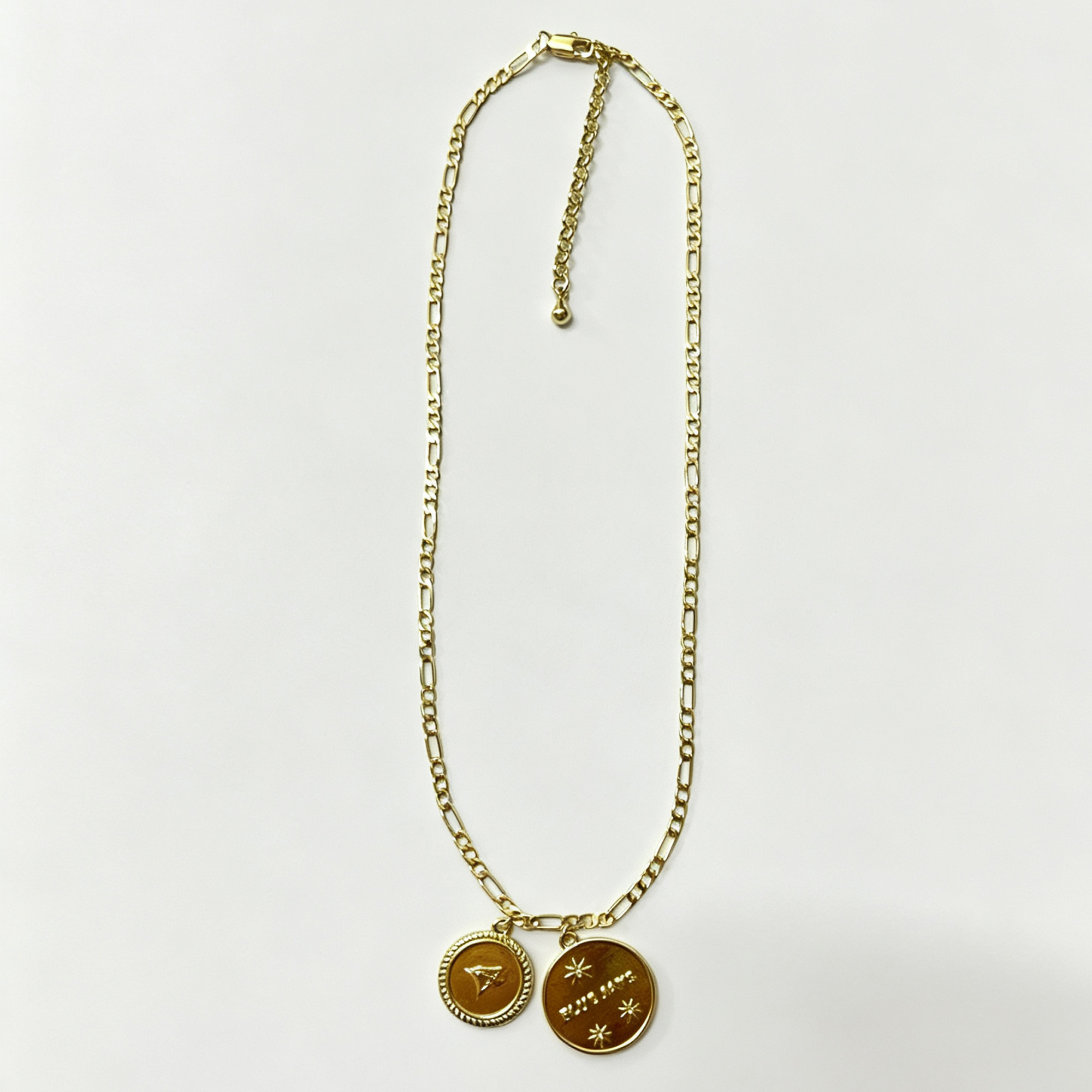 LUV AJ Toronto Blue Jays Double Coin Logo Necklace