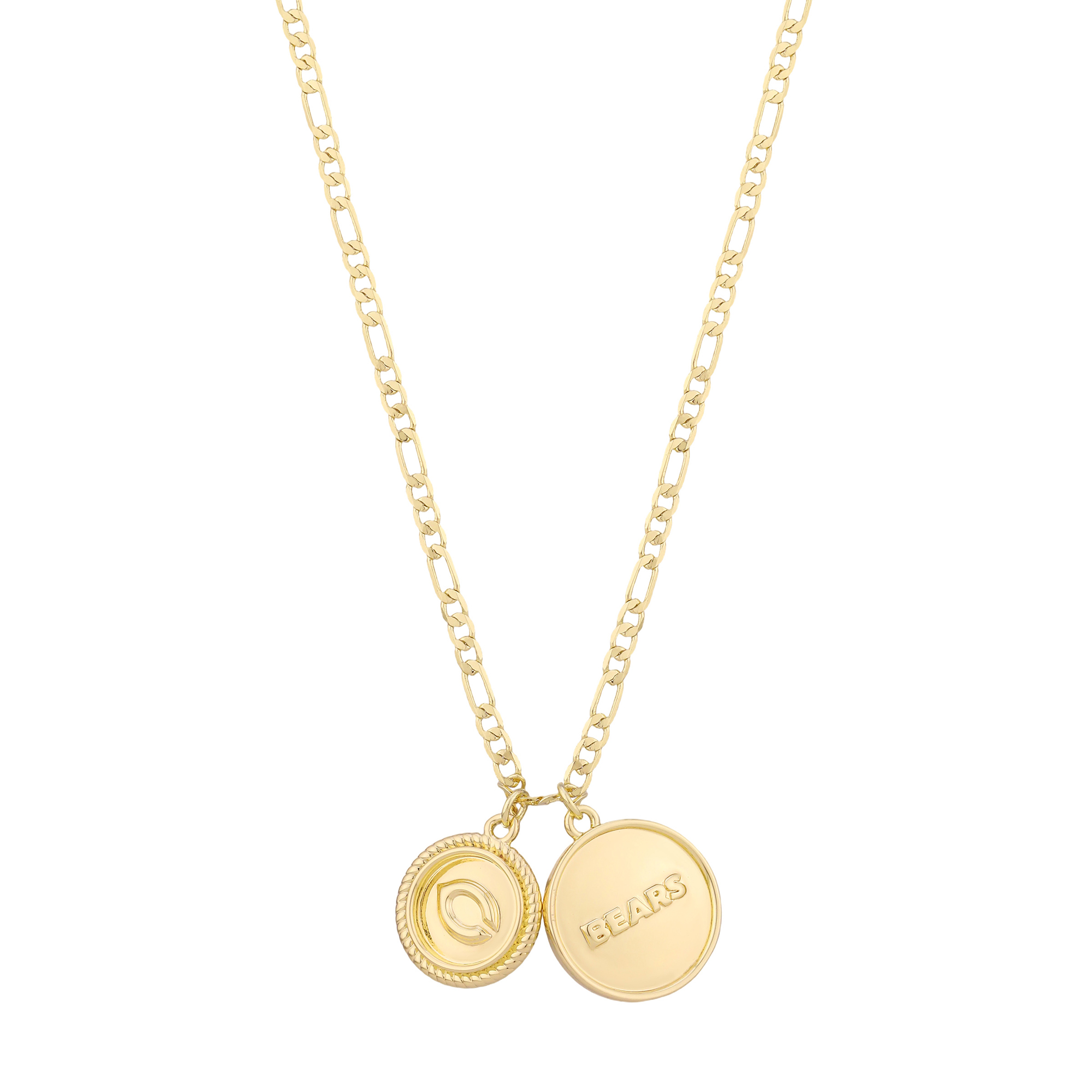 LUV AJ Chicago Bears Double Coin Logo Necklace