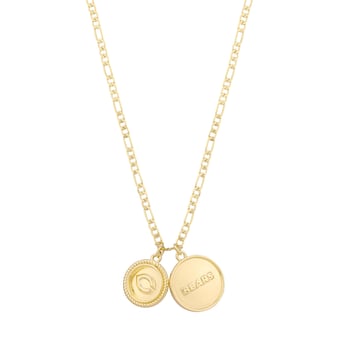 LUV AJ Chicago Bears Double Coin Logo Necklace