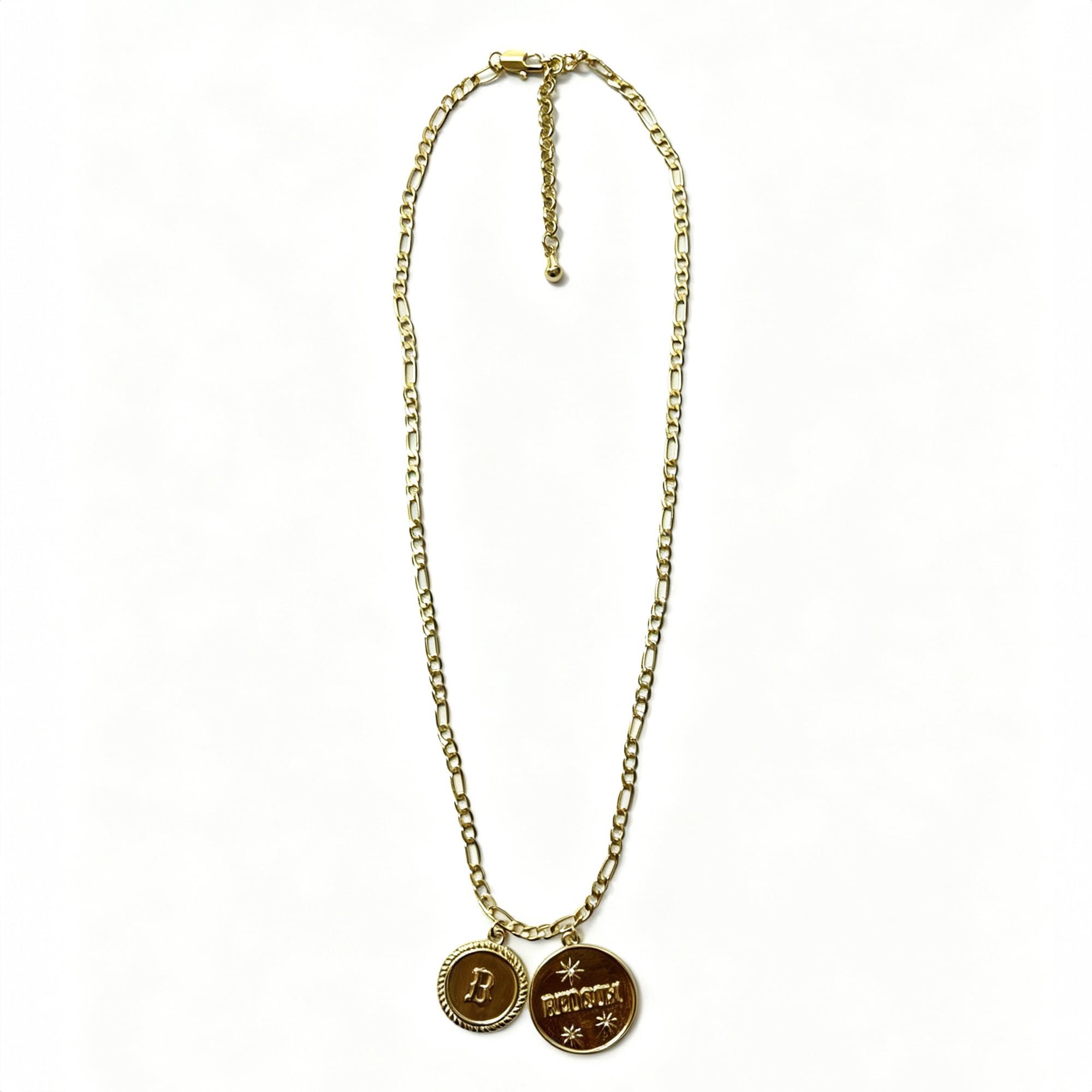 LUV AJ Boston Red Sox Double Coin Logo Necklace