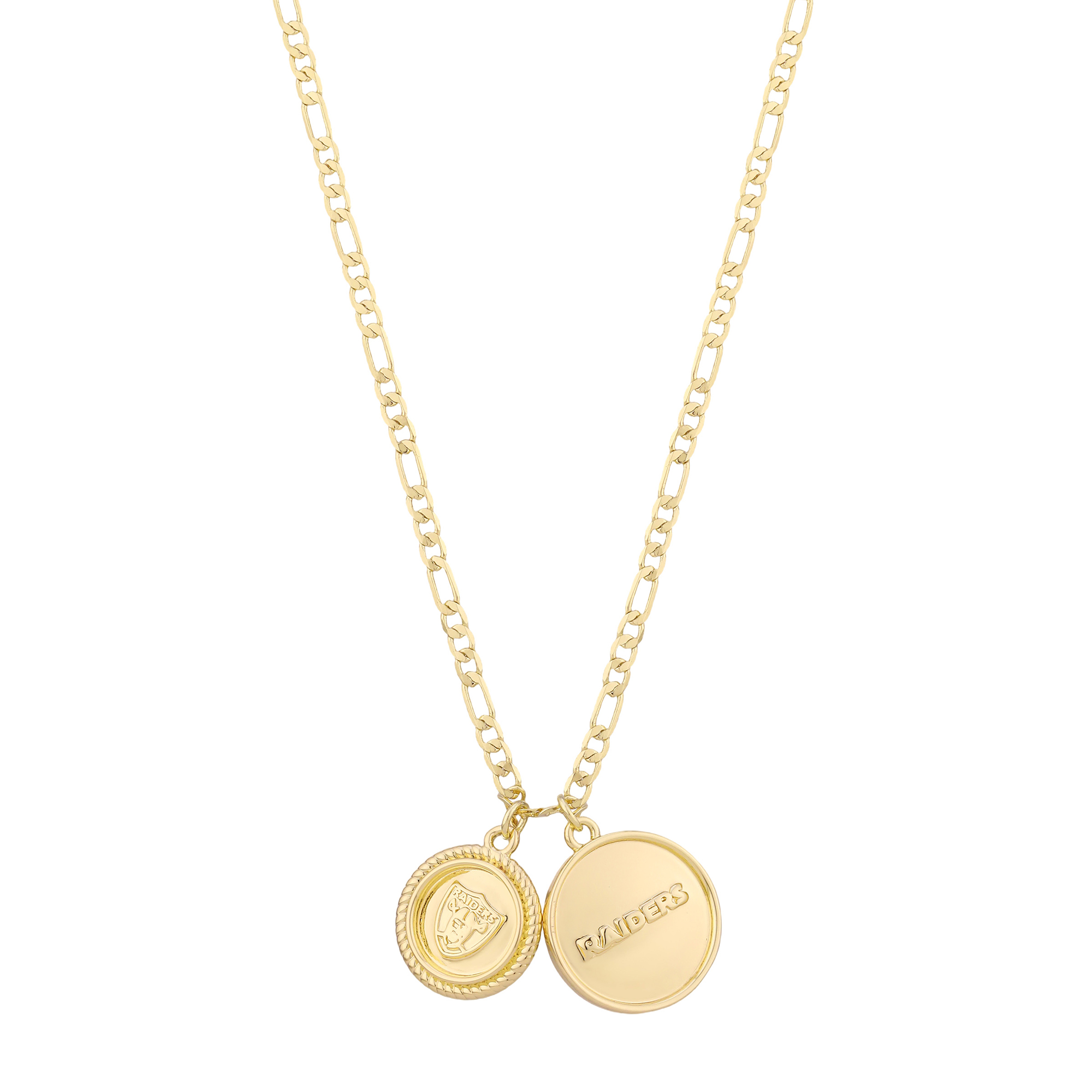 LUV AJ Las Vegas Raiders Double Coin Logo Necklace