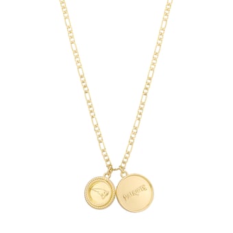 LUV AJ New England Patriots Double Coin Logo Necklace