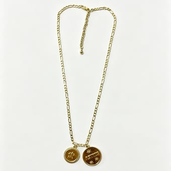 LUV AJ Houston Astros Double Coin Logo Necklace