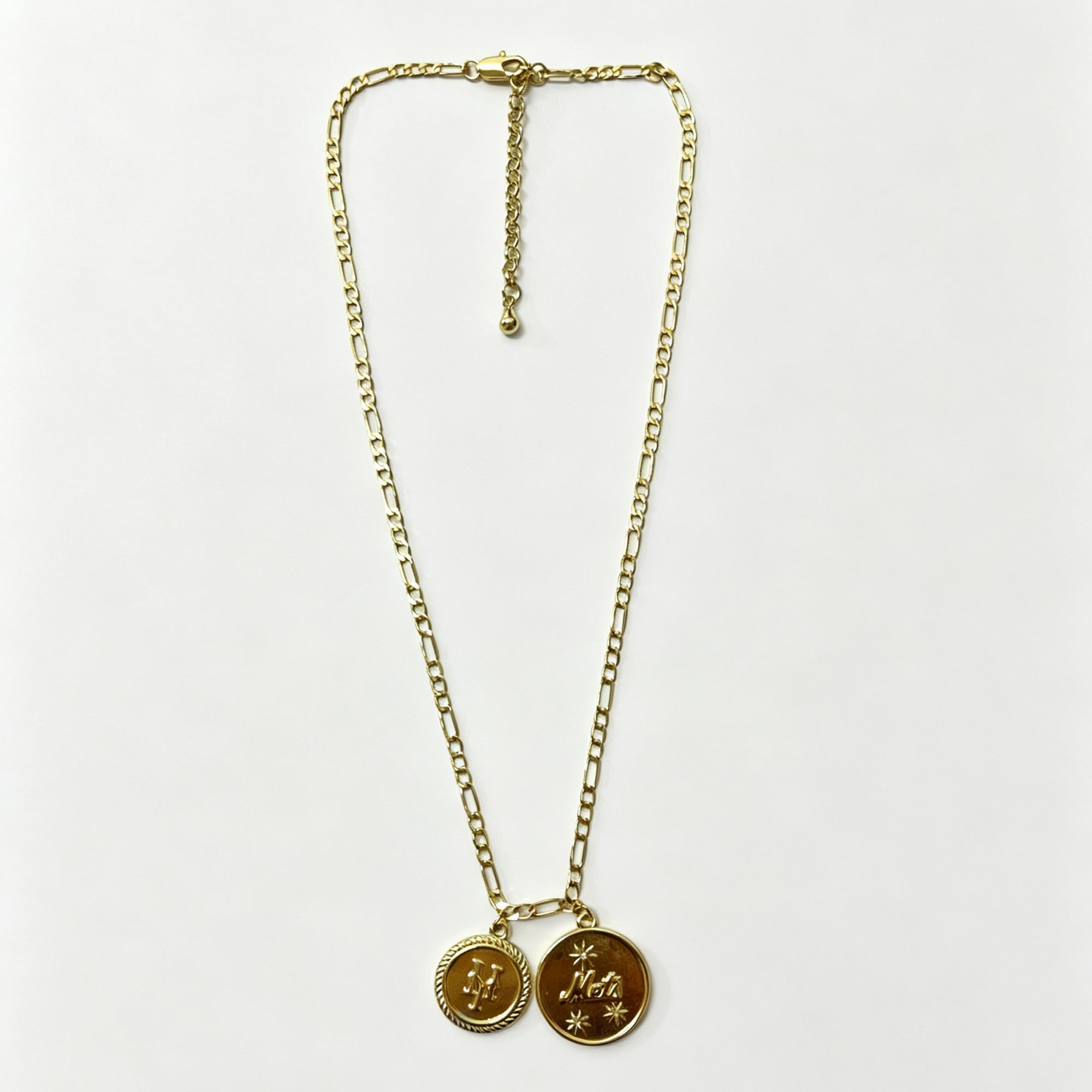 LUV AJ New York Mets Double Coin Logo Necklace