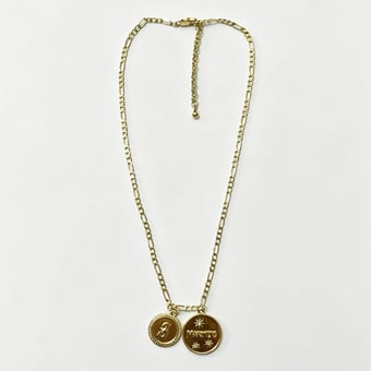 LUV AJ Seattle Mariners Double Coin Logo Necklace