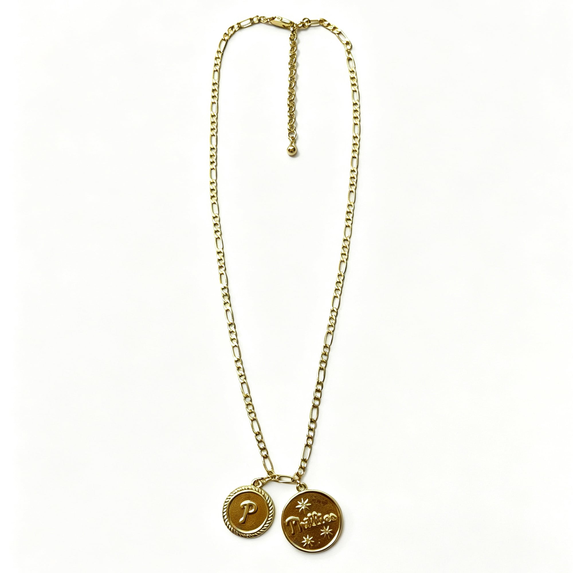 LUV AJ Philadelphia Phillies Double Coin Logo Necklace