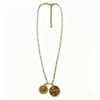 LUV AJ Philadelphia Phillies Double Coin Logo Necklace