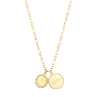 LUV AJ Pittsburgh Steelers Double Coin Logo Necklace