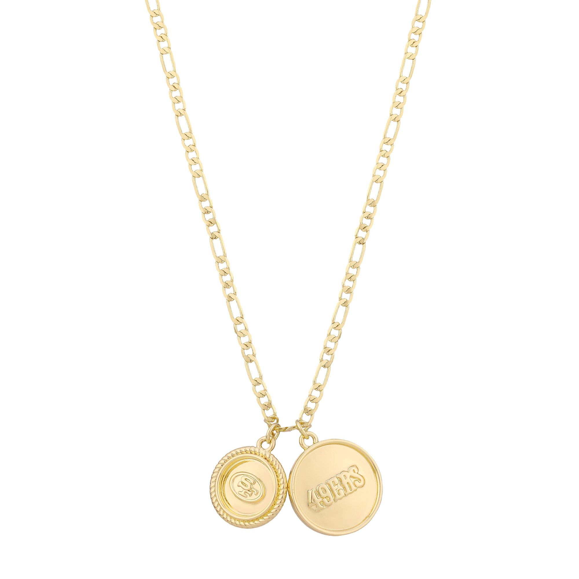 LUV AJ San Francisco 49ers Double Coin Logo Necklace