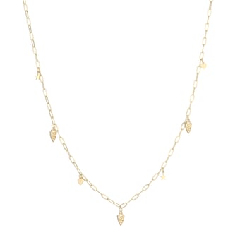 Women's LUV AJ Gold Kansas City Chiefs Star & Heart Charm Logo Necklace