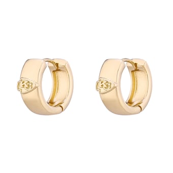 Women's LUV AJ  Gold Kansas City Chiefs Logo Monaco Huggie Earrings