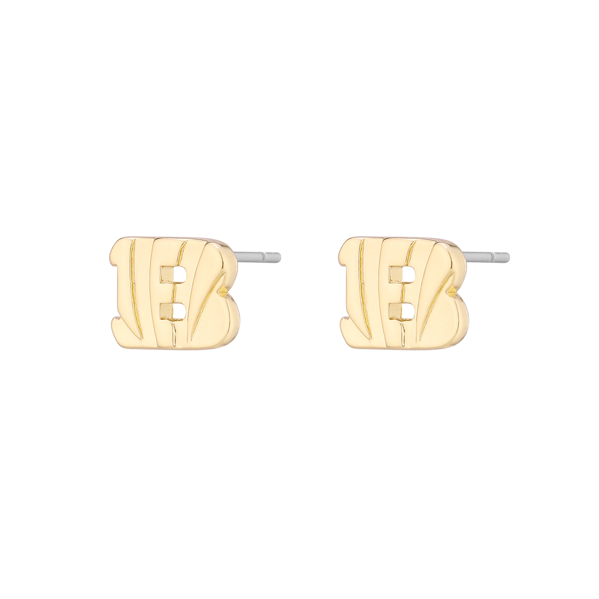 Women's LUV AJ  Gold Cincinnati Bengals Logo Stud Earrings