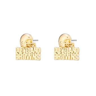 Women's LUV AJ  Gold Cleveland Browns Logo Stud Earrings