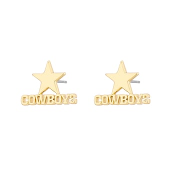Women's LUV AJ  Gold Dallas Cowboys Logo Stud Earrings