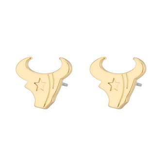 Women's LUV AJ  Gold Houston Texans Logo Stud Earrings