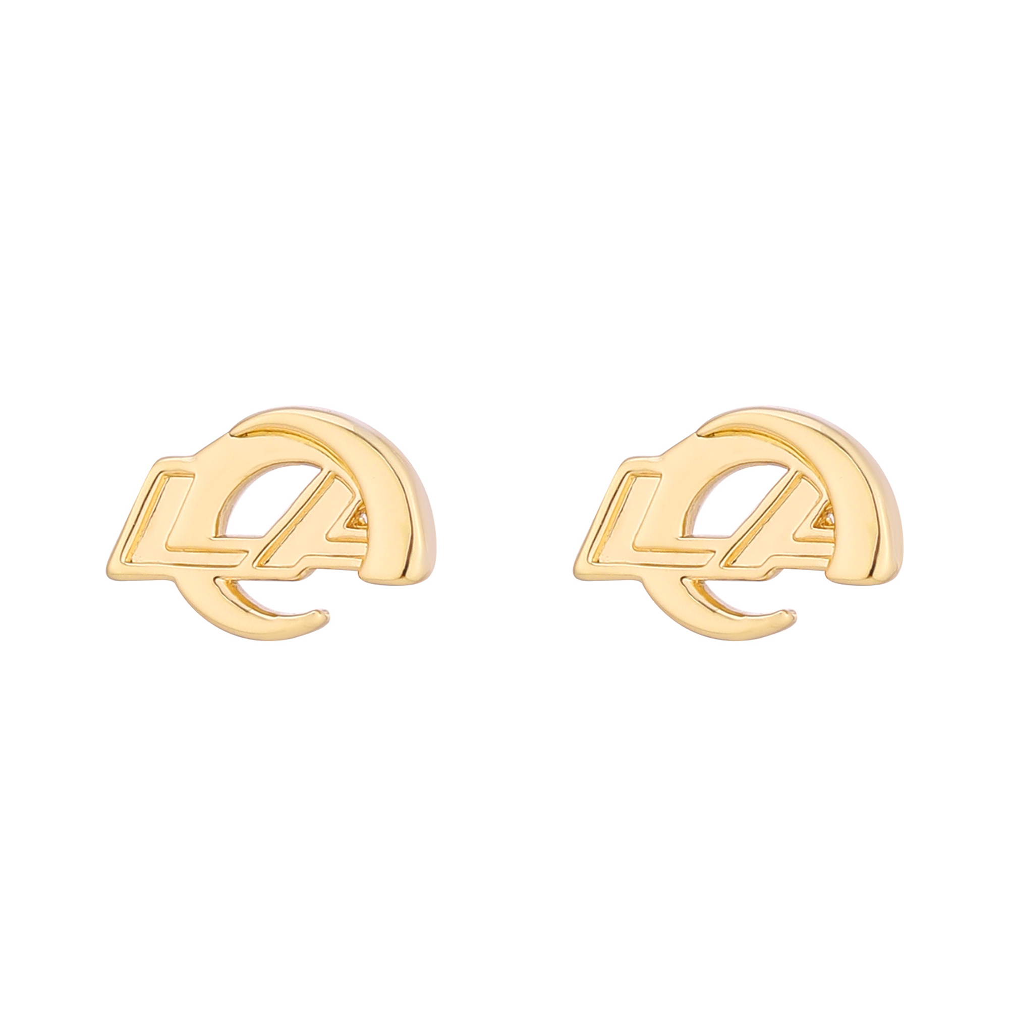 Women's LUV AJ  Gold Los Angeles Rams Logo Stud Earrings