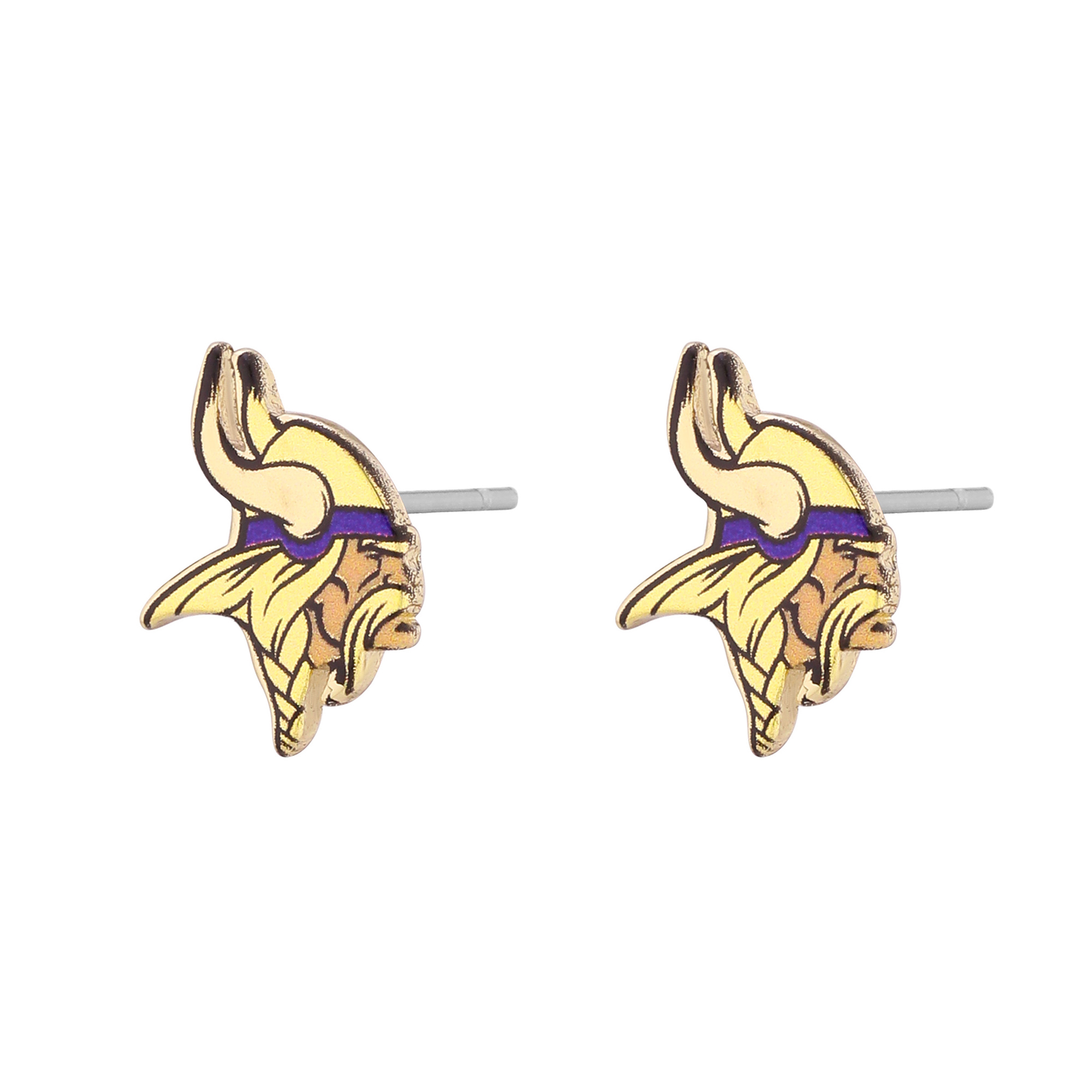 Women's LUV AJ  Gold Minnesota Vikings Logo Stud Earrings