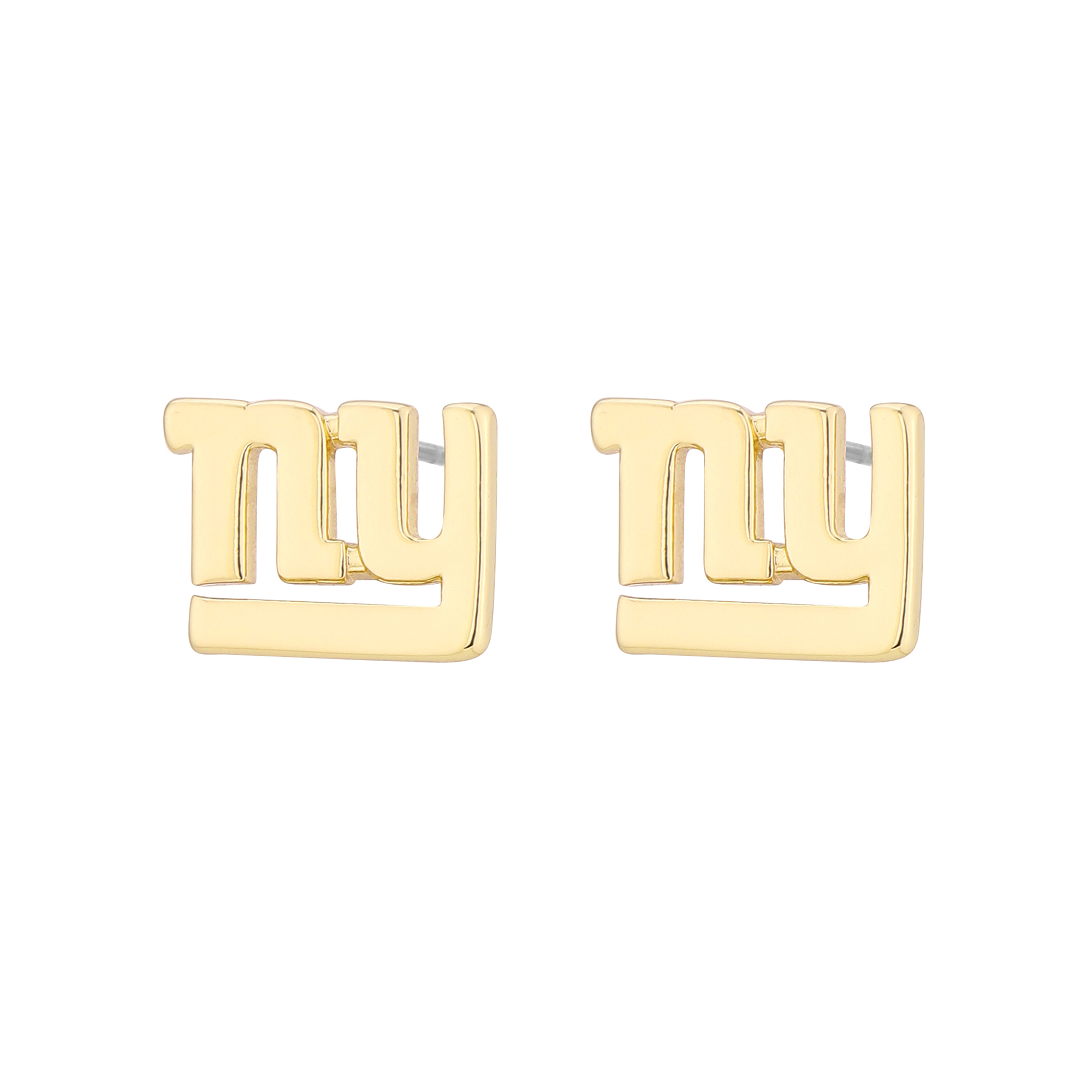 Women's LUV AJ  Gold New York Giants Logo Stud Earrings