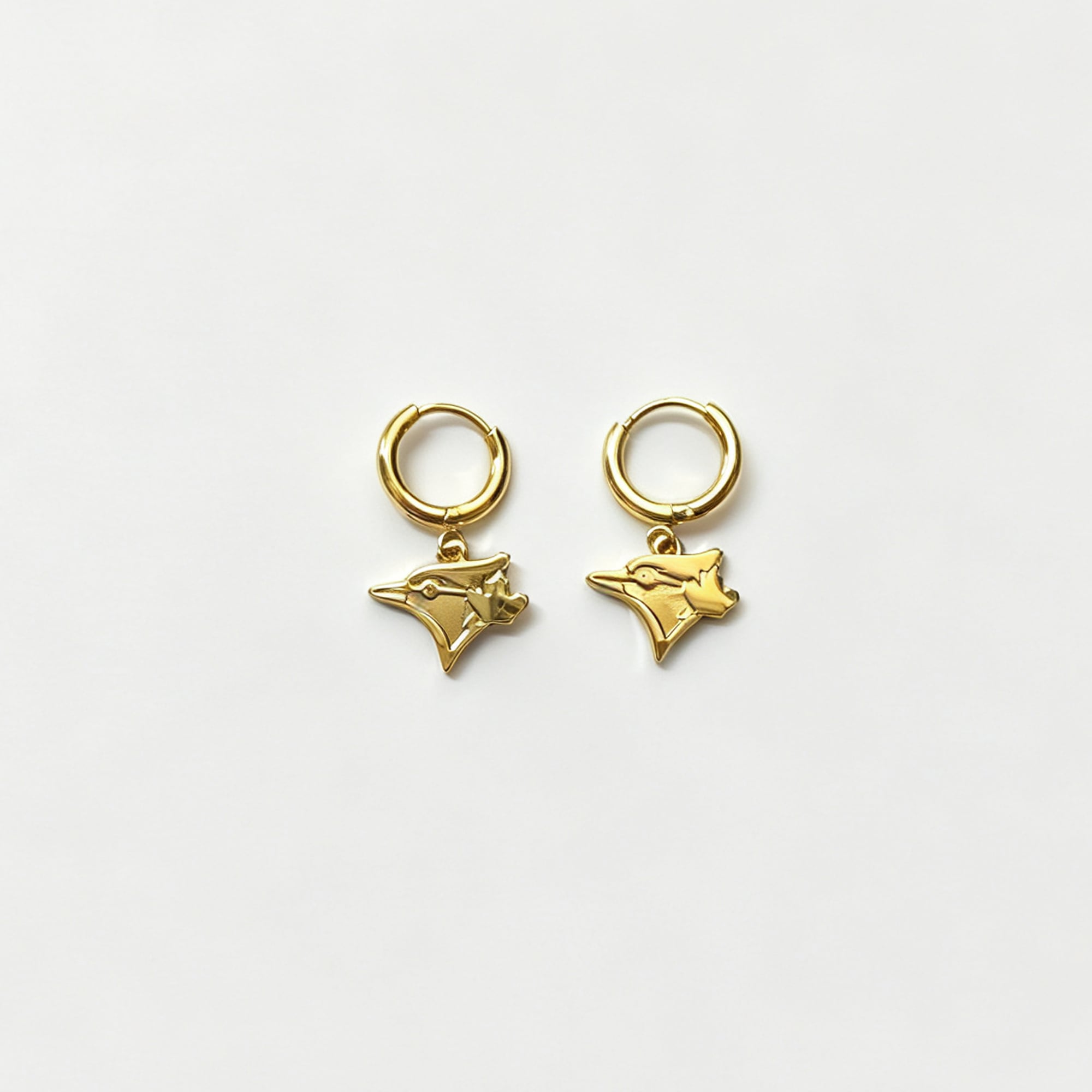LUV AJ Toronto Blue Jays Logo Charm Huggie Earrings