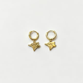 LUV AJ Toronto Blue Jays Logo Charm Huggie Earrings