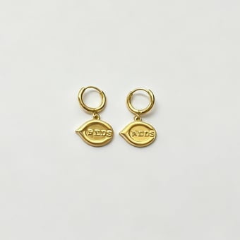 LUV AJ Cincinnati Reds Logo Charm Huggie Earrings