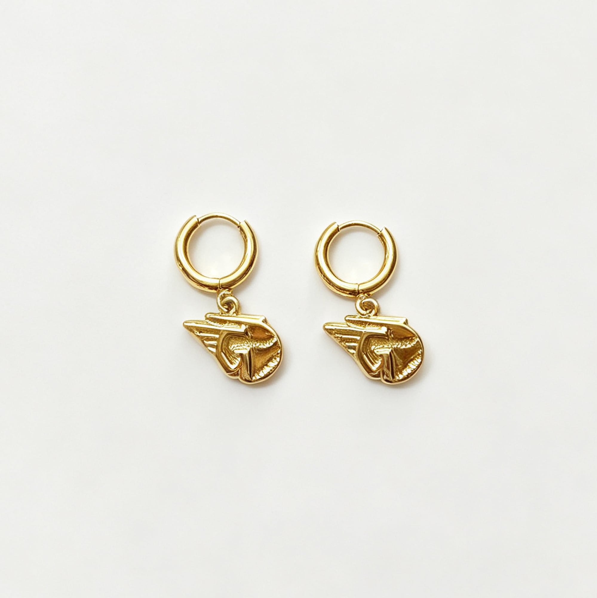 LUV AJ Cleveland Guardians Logo Charm Huggie Earrings