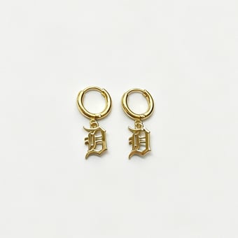 LUV AJ Detroit Tigers Logo Charm Huggie Earrings