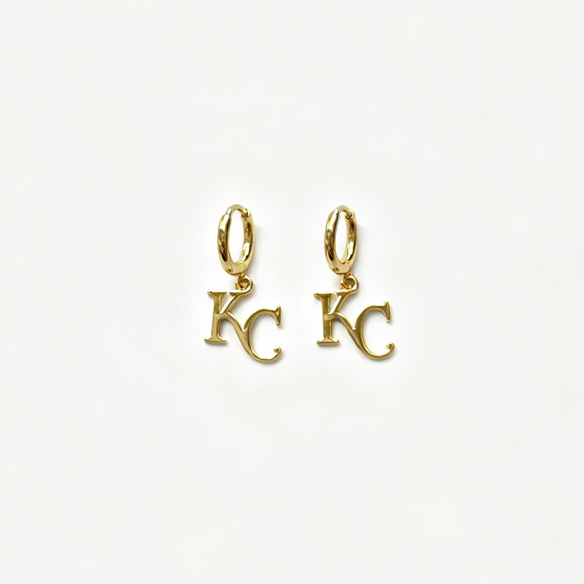 LUV AJ Kansas City Royals Logo Charm Huggie Earrings