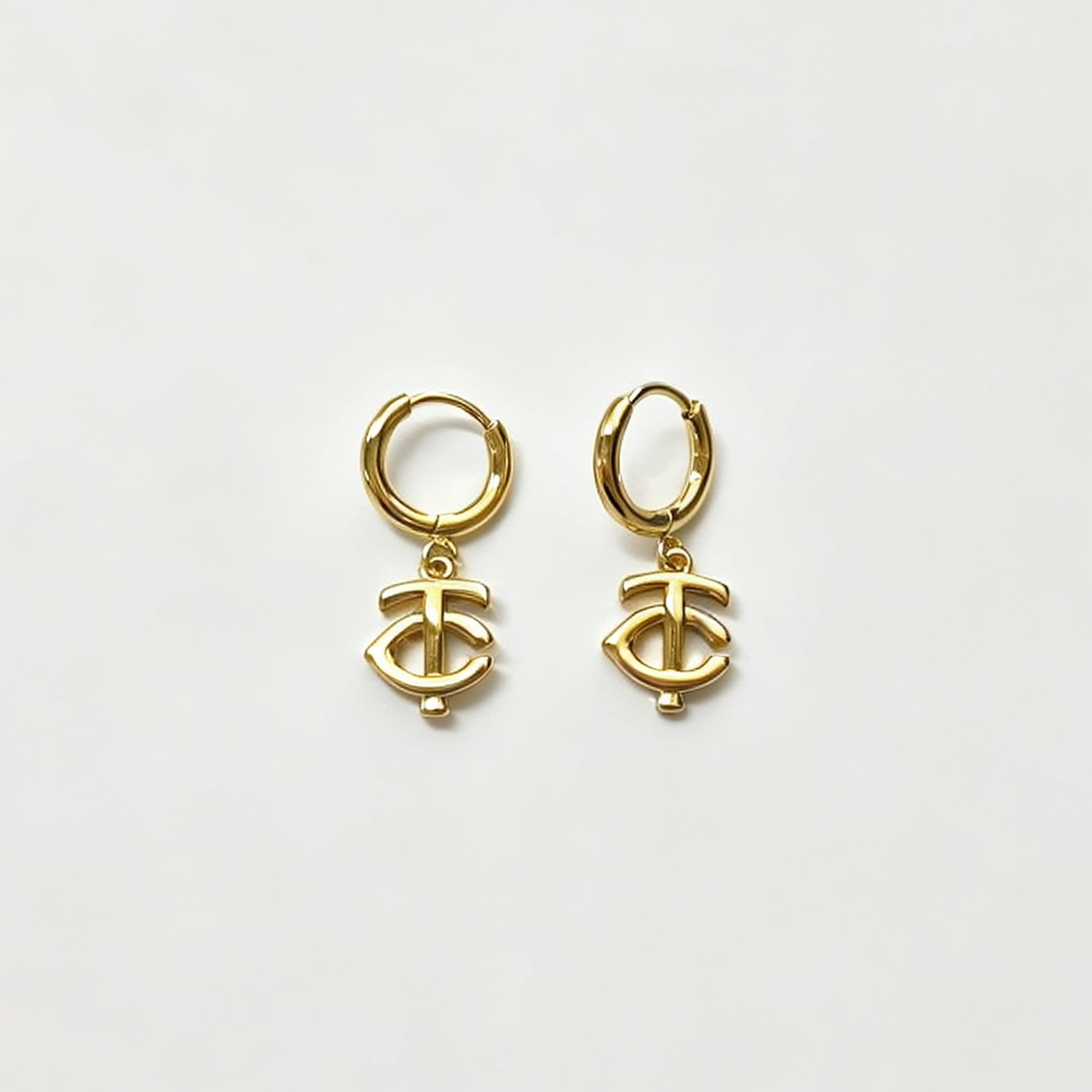 LUV AJ Minnesota Twins Logo Charm Huggie Earrings