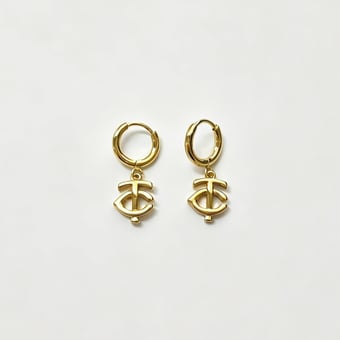 LUV AJ Minnesota Twins Logo Charm Huggie Earrings