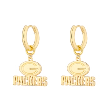 LUV AJ Green Bay Packers Logo Charm Huggie Earrings