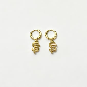 LUV AJ San Francisco Giants Logo Charm Huggie Earrings
